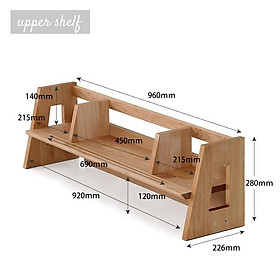 Mua Kệ Để Bàn KVDUDB01 - Mộc VOIDIUNG - Gỗ cao su ghép kích thước 96x22.8x28