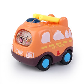 Xe ô tô đồ chơi cho bé KAVY NO.8807 chạy đà quán tính mô tả xe cảnh sát, cứu hỏa, taxi, bus đẹp dễ thương - Xe cứu hỏa