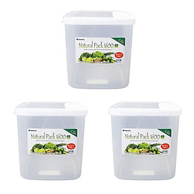 Combo Hộp thực phẩm vuông 1600ml Inomata nội địa Nhật Bản