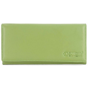 HJ3131-35-56-61-66 - Bóp nữ da thật cao cấp Huy Hoàng 2 gấp màu xanh đậm, cam, xanh lá cây, xanh biển, xanh lá