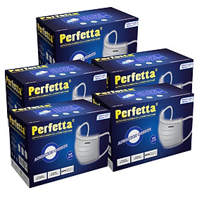5 hộp khẩu trang 4 lớp Perfetta carbon than hoạt tính (40 cái/hộp) - Hàng chính hãng