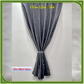 Lắp đặt dễ dàng không khoan đục - Màu ghi đậm họa tiết karo