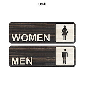 Bảng Gỗ Toilet (Men – Women) cao cấp decor quán LEVU TL18