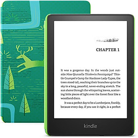 Combo Máy đọc sách All New Kindle Paperwhite 5 (11th Gen) và Bao da FOR KIDS (Bản KIDS, Không Quảng Cáo) - Hàng chính hãng - 16GB - Emerald Forest (Xanh)