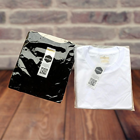 Áo Thun Nam Unisex thiết kế hình trơn 2 màu Đen / Trắng basic thương hiệu Japas Cotton Ai Cập 190gram, áo phông cổ tròn basic cộc tay thoáng mát, thấm hút mồ hôi - Hàng chính hãng
