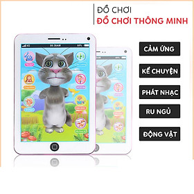 Đồ chơi Ipad mèo tom phát nhạc biết nói, hát, kể chuyện, đồ chơi giáo dục phát triển kỹ năng chất liệu an toàn cho bé