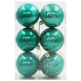 Hộp 6 Trái Châu Trang Trí Noel 4522 - Màu Xanh Ngọc