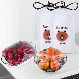 Mua Gói 100 Túi Màng Bọc Thức Ăn  Màng Bọc Thực Phẩm Bo Chun Co Giãn Thông Minh Tái Sử Dụng Túi Gấu