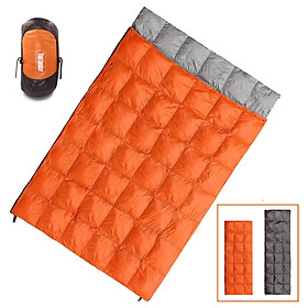 Winter Outdoor Double Duck Down Sleeping Bag Ultralight Compact Envelope Sleeping Bag Waterproof 2 Person Sleeping Case