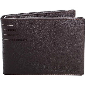 Ví Nam Viền Chỉ Huy Hoàng HT2130 (12.5 x 10 cm) - Nâu
