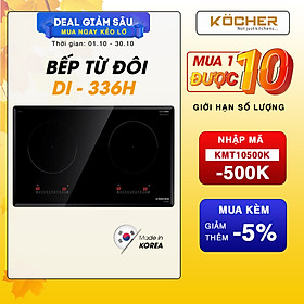 Mua Bếp Điện Từ Đôi DI-336H Mặt kính Ceramic vát cạnh  nhiều tính năng tiết kiệm điện - Hàng chính hãng
