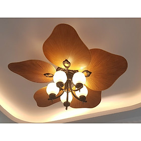 Mua Quạt trần cánh lá KLasse mẫu mới 52KSA 265 - hàng chính hãng - 5 chao đèn - có điều khiển từ xa - Động cơ DC tiết kiệm điện