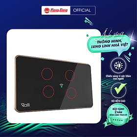 Công tắc thông minh wifi Rạng Đông chữ nhật 1,2,3,4 nút CTCU.WF CN.01T.2W.SP cảm ứng điều khiển từ xa -Hàng chính hãng