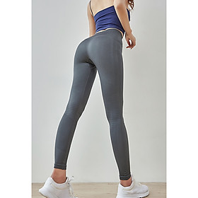 Quần Legging Dài Thể Thao Nữ Tập Gym Yoga Họa Tiết Sọc Lưng Cao, Siêu Co Giãn, Thấm Hút Mồ Hôi
