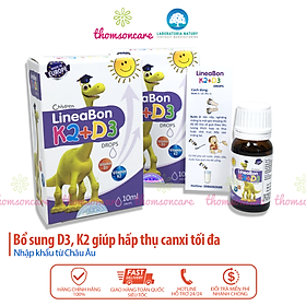 Lineabon bổ sung K2 và vitamin D3 - Có tem tích điểm đổi quà, giúp hấp thụ canxi, giảm còi xương, tăng chiều cao cho bé