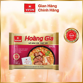 Thùng 18 Mì Kim Chi Thịt Bò HOÀNG GIA VIFON 130gr  Gói - Thùng 18 gói