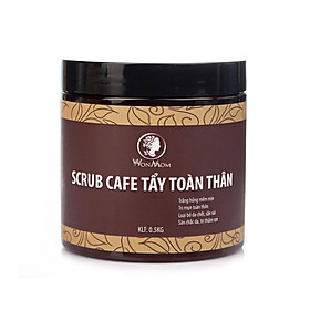 Scrub Cafe Tắm Và Tẩy Tế Bào Chết Toàn Thân Giúp Da Sáng Bật Tone Trắng Hồng Wonmom Hũ 500Gr - Chăm Sóc Da Toàn Thân An Toàn Tại Nhà
