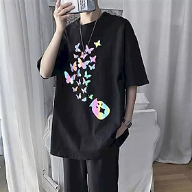 Áo thun nam đẹp ️Áo thun Stee ️️ in Phản Quang 7 màu bottle Bướm ️ chất vải cotton chất mịn tốt aothununisex
