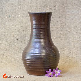 Mua Bình hoa gốm sành thủ công dáng củ tỏi - Gốm Bát Tràng