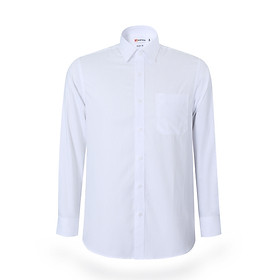Áo sơ mi nam tay dài form suông Khatoco A1MD498T1-CNTR513-2605-D-TRẮNG GÂN