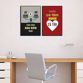 Mua Tranh ghép bộ đôi động lực  tranh slogan tạo cảm hứng làm việc