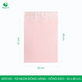 MT21HD - 32x45 cm - Túi nilon gói hàng - 100 túi niêm phong đóng hàng màu hồng đào