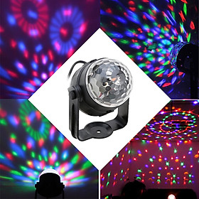 Car Sound Activated 3W Rgb Led Mini Crystal Magic Rotating Ball Effect Led Stage Light For Ktv Chrtmas Party Wedding Dplay Club Bar