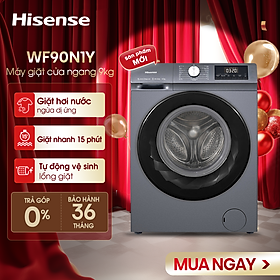 |SP MỚI| Máy giặt Hisense Inverter 9kg WF90N1Y Giặt Hơi Nước Diệt Khuẩn, Lắp Đặt Toàn Quốc - HÀNG CHÍNH HÃNG