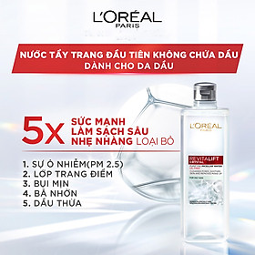 Nước Tẩy Trang L'Oreal Làm Sạch Sâu Cho Da Dầu Revitalift Crystal Purifying Micellar Water 400ml