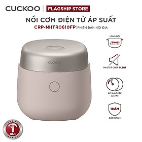 Nồi cơm điện áp suất kép cao tần Cuckoo 1.08L CRP-NHTR0610FP- Màu hồng đất- công nghệ áp suất xi lanh hiện đại, giúp giảm tiếng ồn- Lòng nồi phủ men Xwall độc quyền- Bảo hành 2 năm - Hàng chính hãng Cuckoovina