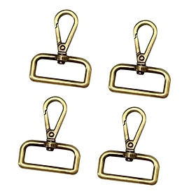 4x Zinc Alloy Swivel Lobster Claw Clasps Square Tail Hook Accessories Bronze