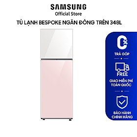 Tủ Lạnh Bespoke Ngăn Đông Trên với Đông Mềm Linh Hoạt 4 Chế Độ Optimal Fresh+ màu Trắng/Hồng, 348L RT35CB56448CSV - Hàng chính hãng