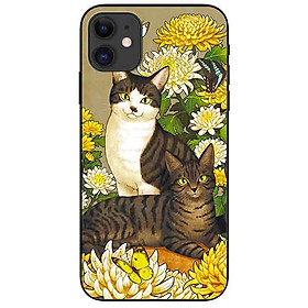 Ốp lưng in cho Iphone 11 Mẫu Hai Chú Mèo