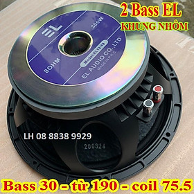 CẶP LOA BASS 30 CAO CẤP EL TỪ 190 COIL 75 HÀNG NHẬP KHẨU 