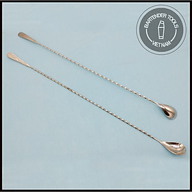 Mua Thìa pha chế cocktail inox đầu dẹt - Bar spoon - Dụng cụ bartender