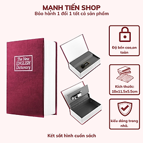 Mua Két sắt mini hình cuốn sách TiMa.lala  két sắt bảo mật có khóa đi kèm - giao màu ngẫu nhiên - Hàng chính hãng