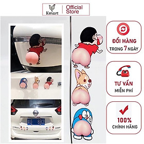 Set 2 miếng dán chống trầy xước va đập xe ô tô, miếng dán hoạt hình