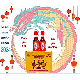 NƯỚC MẮM PHAN THIẾT CHAI THỦY TINH - THUẬN HƯNG 50 ĐẠM 1 HỘP 8 CHAI 60ML