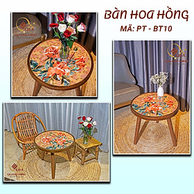 Mua Bàn gốm Hoa hồng