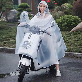 Áo mưa trong suốt Hàn Quốc, áo mưa cánh dơi màu trong Chất liệu nhựa dẻo cao cấp
