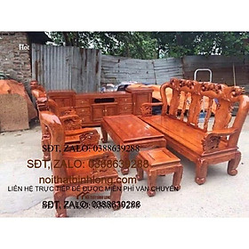 Mua Bàn ghế phòng khách quốc đào tay 12 gỗ Xoan