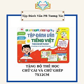 Sách - Tập đánh vần Tiếng Việt theo sơ đồ tư duy bé từ 4-6 tuổi phiên bản âm thanh 4.0 tặng kèm bộ thẻ chữ cái và chữ cái