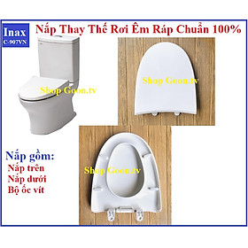 Mua Nắp Bồn cầu 2 khối inax AC-907VN  Là nắp thay thế rơi êm