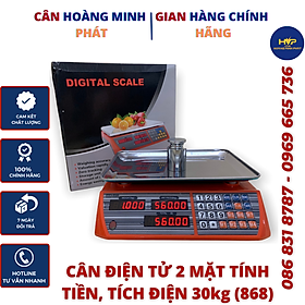 Mua Cân Tính Tiền Tự Động 30kg (868) Chuyên Dùng Cân Hoa Qủa  Thực Phẩm  Thịt Cá Đông Lạnh (Cân điện tử tính tiền tự động - tích điện)   CÂN-HOÀNG-MINH-PHÁT  