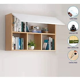 Mua Tủ Sách Văn Phòng Treo Tường 3 Ngăn Có Cánh Tundo CTKT706 KT 100x65x24cm