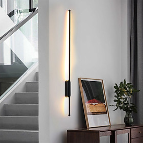 Mua Đèn treo tường tuyến tính hiện đại Aluminum Wall Mounted Background Linear Sconce Lamp 100cm (ánh sáng vàng)