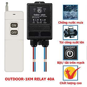 Mua Công tắc điều khiển từ xa RF  CHỐNG NƯỚC  1000m (1km) /30A (3000W)/220  bộ điều khiển từ xa