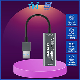 Mua Cáp HDMI To USB 3.0 Video Capture SeaSy  Hỗ Trợ Live Stream  Ghi Hình Vào Máy Tính Từ Điện Thoại  Ipad  Camera  PC  PS  360 Wii U Camcorder DV  Video Conference  HD DVR  Thiết Bị Y Tế  Nội Soi  Siêu Âm - Hàng Chính Hãng