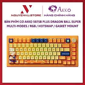 Mua Bàn phím cơ AKKO 5075B Plus Dragon Ball Super – Goku (Multi-modes / RGB / Hotswap / Gasket mount / AKKO CS Switch) - Hàng Chính Hãng