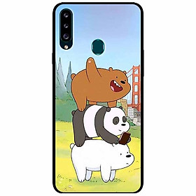 Ốp lưng dành cho Samsung A20s mẫu Bộ Ba Chú Gấu